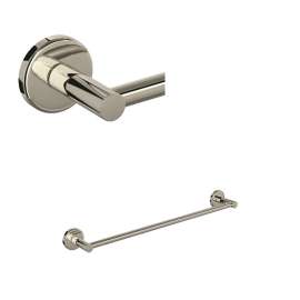 LO1/18PN Lombardia 18-in Wall Mount Single Towel Bar, Polished Nickel