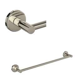 LO1/24PN Lombardia 24-in Wall Mount Single Towel Bar, Polished Nickel