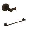 LO1/24TCB Lombardia 24-in Wall Mount Single Towel Bar, Tuscan Brass