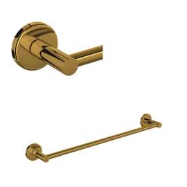 LO1/24ULB Lombardia 24-in Wall Mount Single Towel Bar, Unlacquered Brass