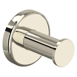 LO7PN Lombardia Wall Mount Single Robe Hook, Polished Nickel