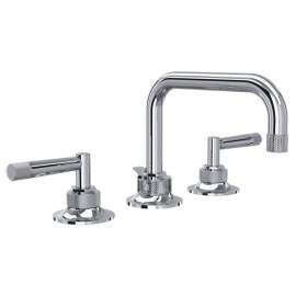 MB-2009LMAPC-2 Graceline U-Spout Widespread Bathroom Faucet with Metal Lever Handle
