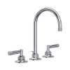 MB-2019LMAPC-2 Graceline C-Spout Widespread Bathroom Faucet with Metal Lever Handle, Polished Chrome