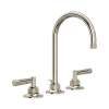 MB-2019LMPN-2 Graceline C-Spout Widespread Bathroom Faucet with Metal Lever Handle, Polished Nickel