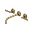 MB-2030LMAGTO-2 Graceline Wall Mount Widespread Bathroom Faucet, Antique Gold