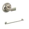 MBG1/24PN Graceline 24-in Wall Mount Single Towel Bar, Polished Nickel