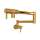 QL66L-IB-2 Modern Pot Filler with Metal Lever Handle, Italian Brass