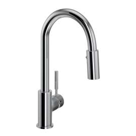 R7519APC Lux Side Handle Bar and Food Prep Stainless Steel Pulldown Faucet with Lever Handle