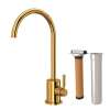 RKIT7517IB Lux C-Spout Filter Faucet with Metal Lever Handle, Italian Brass
