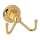 ROT7DIB Wall Mount Double Robe Hook, Italian Brass