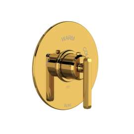 TAP13W1LMULB Apothecary 3/4-in Thermostatic Trim without Volume Control with Lever Handle, Unlacquered Brass