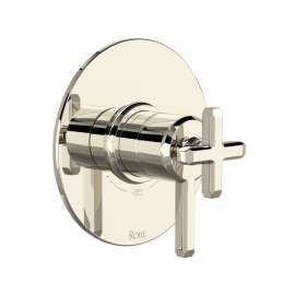TAP44W1LMPN Apothecary 1/2-in Thermostatic and Pressure Balance Trim with 2 Functions with Lever Handle, Polished Nickel