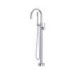 TMB06HF1LMAPC Knurled Single Hole Floor Mount Tub Filler Trim, Polished Chrome