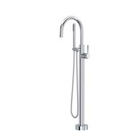 TMB06HF1LMAPC Knurled Single Hole Floor Mount Tub Filler Trim