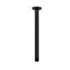 557BK 12-in Ceiling Mount Shower Arm with Round Escutcheon, Black