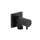 760BK Handshower Outlet with Shutoff Valve, Black
