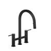 AZ400BK Azure Bridge Pulldown Kitchen Faucet, Black