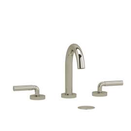 RU08LPN Riu Widespread Lavatory Faucet with C-Spout with Lever Handles, Polished Nickel