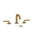 RUSQ08LBG Riu Widespread Lavatory Faucet with U-Spout with Lever Handles, Brushed Gold
