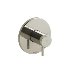TRUTM44PN Riu 1/2-in Thermostatic and Pressure Balance Trim with 2 Functions with Lever Handle, Polished Nickel