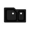 Allia(TM) 33" Fireclay 2 Bowl Undermount Kitchen Sink, 6337-63