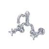 Acqui(R) Wall Mount Bridge Lavatory Faucet With Column Spout, A1418XMAPC-2