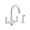 San Julio(R) Two Handle Kitchen Faucet With Side Spray, A1676LMWSAPC-2