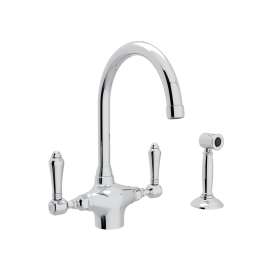 San Julio(R) Two Handle Kitchen Faucet With Side Spray, A1676LMWSAPC-2