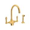 San Julio(R) Two Handle Kitchen Faucet With Side Spray, A1676LMWSIB-2