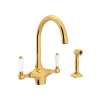 San Julio(R) Two Handle Kitchen Faucet With Side Spray, A1676LPWSIB-2