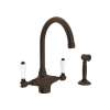 San Julio(R) Two Handle Kitchen Faucet With Side Spray, A1676LPWSTCB-2