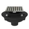 Cast Iron 2" No Hub Drain Kit With 3143 Matrix Decorative Cover, SDCI2-3143PN