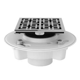 PVC 2" X 3" Drain Kit With 3142 Weave Decorative Cover, SDPVC2/3-3142APC