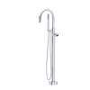 Eclissi(TM) Single Hole Floor Mount Tub Filler Trim With C-Spout, TEC06HF1IWAPC