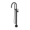 Knurled Single Hole Floor Mount Tub Filler Trim, TMB06HF1LMMB