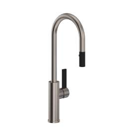 Tuario(TM) Pull-Down Bar/Food Prep Kitchen Faucet With C-Spout, TR65D1LBSTN