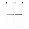 Bradley 60-in X 80-in By-Pass Shower Door with 3/8-in Clear Glass and Contour Handle, Matte Black