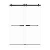 Bradley 60-in X 80-in By-Pass Shower Door with 3/8-in Clear Glass and Juliette Handle, Matte Black