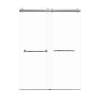 Bradley 60-in X 80-in By-Pass Shower Door with 3/8-in Clear Glass and Nicholson Handle, Polished Chrome