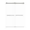 Bradley 60-in X 80-in By-Pass Shower Door with 3/8-in Clear Glass and Royston Handle, in Brushed Stainless