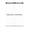 Bradley 60-in X 80-in By-Pass Shower Door with 3/8-in Low Iron Glass and Royston Handle, in Matte Black