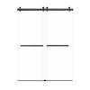 Bradley 60-in X 80-in By-Pass Shower Door with 3/8-in Low Iron Glass and Sampson Handle, in Matte Black