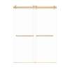 Bradley 60-in X 80-in By-Pass Shower Door with 3/8-in Clear Glass and Tyler Handle, Champagne Bronze