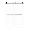 Bradley 60-in X 80-in By-Pass Shower Door with 3/8-in Clear Glass and Tyler Handle, in Matte Black