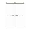 Bradley 60-in X 80-in By-Pass Shower Door with 3/8-in Low Iron Glass and Juliette Handle, in Brushed Stainless