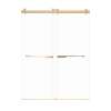 Bradley 60-in X 80-in By-Pass Shower Door with 3/8-in Low Iron Glass and Juliette Handle, Champagne Bronze