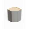 24-in x 12-in x 30-in Ready To Assemble Slim Shaker Diagonal Corner Wall Cabinet, Light Grey, DCW2430-RTA-FR02-LG