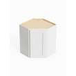 24-in x 12-in x 30-in Ready To Assemble Shaker Diagonal Corner Wall Cabinet, White, DCW2430