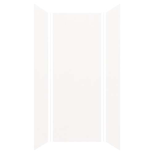 Silhouette 36-in x 36-in x 96-in Glue to Wall 3-Piece Shower Wall Kit, White