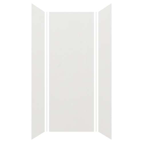 Silhouette 36-in x 36-in x 96-in Glue to Wall 3-Piece Shower Wall Kit, Grey